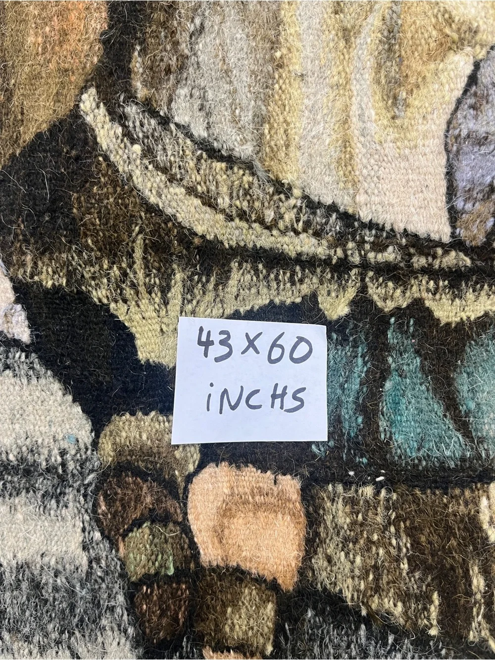 Handwoven Nativity Scene Tapestry Wall Hanging in Multi-Color